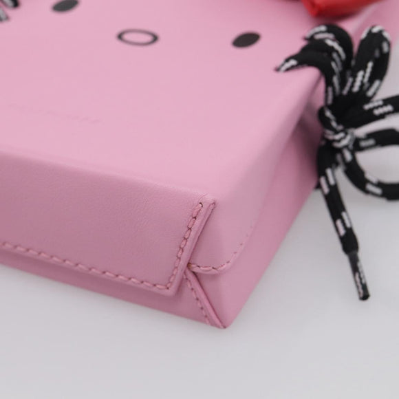 Balenciaga Hello Kitty Hand Bag Leather 2way Pink Black 619043 Auth 212749SM