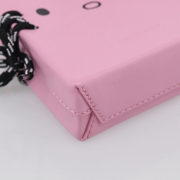 Balenciaga Hello Kitty Hand Bag Leather 2way Pink Black 619043 Auth 212749SM