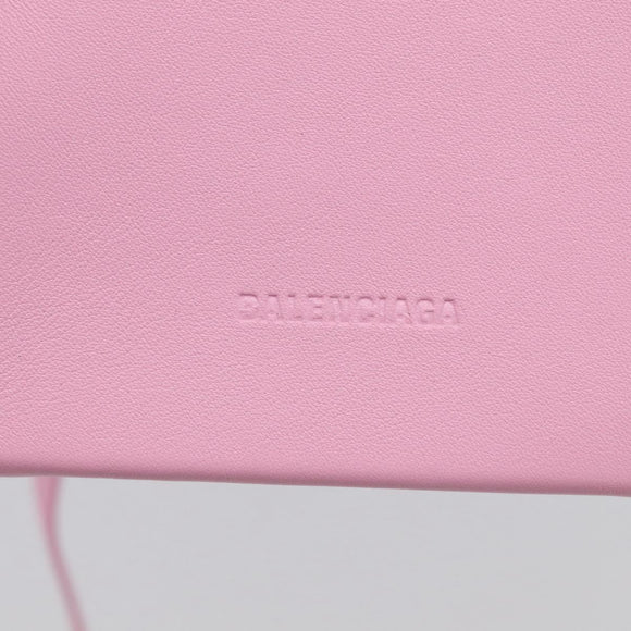 Balenciaga Hello Kitty Hand Bag Leather 2way Pink Black 619043 Auth 212749SM