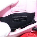 Balenciaga Hello Kitty Hand Bag Leather 2way Pink Black 619043 Auth 212749SM-18