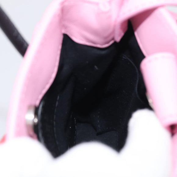 Balenciaga Hello Kitty Hand Bag Leather 2way Pink Black 619043 Auth 212749SM