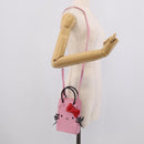 Balenciaga Hello Kitty Hand Bag Leather 2way Pink Black 619043 Auth 212749SM-24