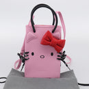 Balenciaga Hello Kitty Hand Bag Leather 2way Pink Black 619043 Auth 212749SM-25