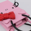 Balenciaga Hello Kitty Hand Bag Leather 2way Pink Black 619043 Auth 212749SM-6