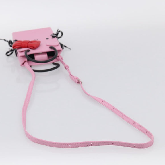 Balenciaga Hello Kitty Hand Bag Leather 2way Pink Black 619043 Auth 212749SM
