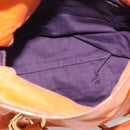 Miu Miu Hand Bag Leather 2way Orange Gold Auth 212750M-21