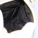 Miu Miu Matelasse Shoulder Bag Leather Beige Gold Auth 212751A-19