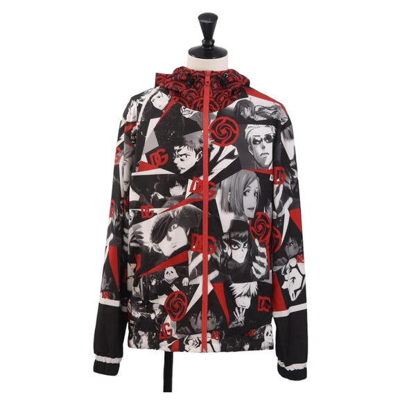 Dolce & Gabbana Jujutsu Kaisen Zip-up Blouson Black Red I9AGGM Auth 212752M