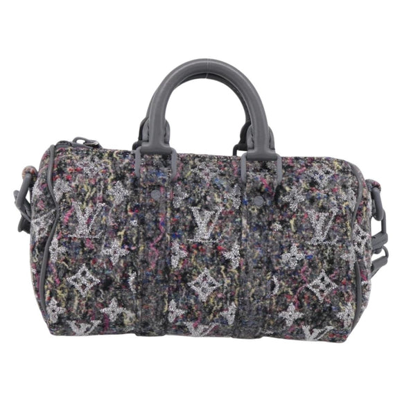 LOUIS VUITTON Monogram Felt Keepall XS Hand Bag Gray M80821 LV Auth 212754SM