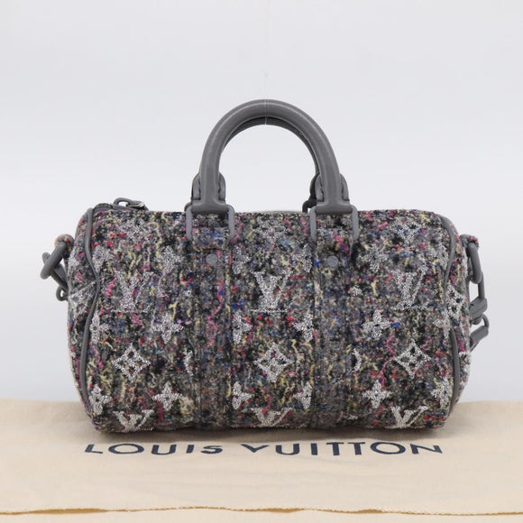LOUIS VUITTON Monogram Felt Keepall XS Hand Bag Gray M80821 LV Auth 212754SM