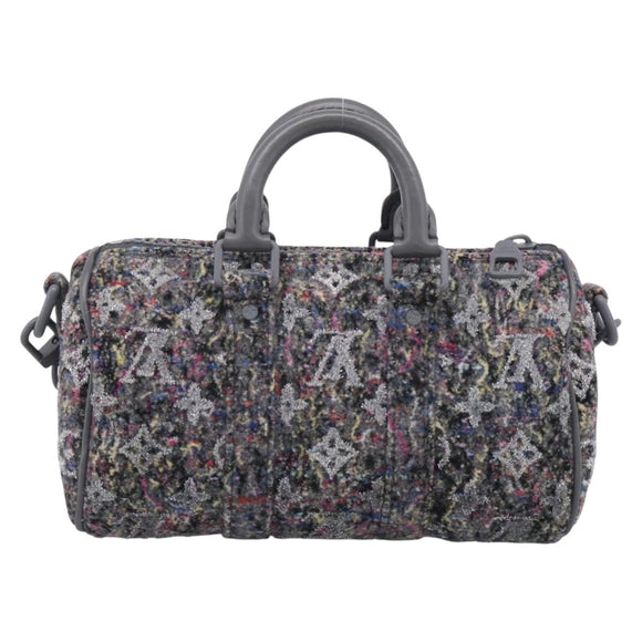 LOUIS VUITTON Monogram Felt Keepall XS Hand Bag Gray M80821 LV Auth 212754SM