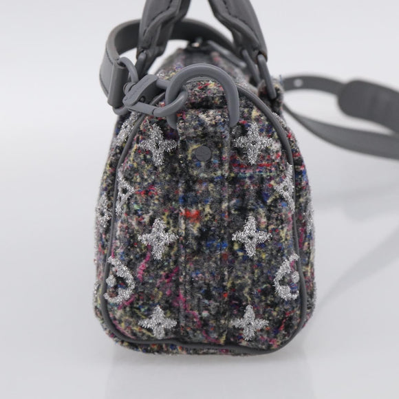 LOUIS VUITTON Monogram Felt Keepall XS Hand Bag Gray M80821 LV Auth 212754SM