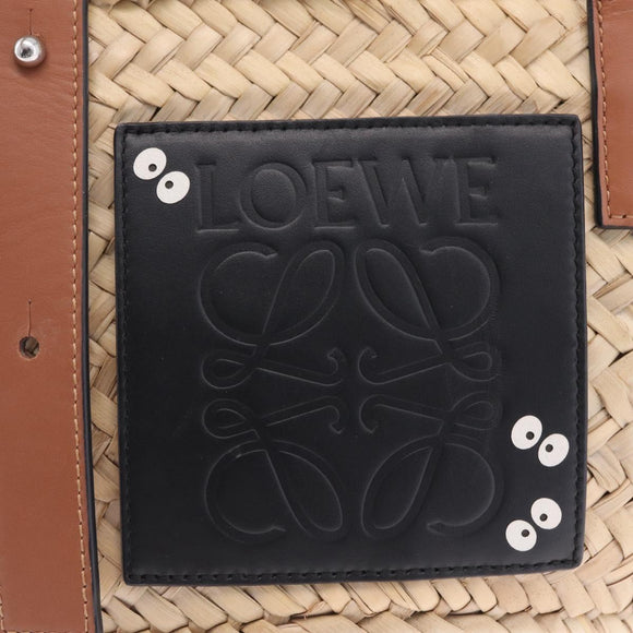 LOEWE x Studio Ghibli Soot Sprite Basket Bag Small Raffia Beige Auth 212755M