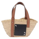 LOEWE x Studio Ghibli Soot Sprite Basket Bag Small Raffia Beige Auth 212755M-2