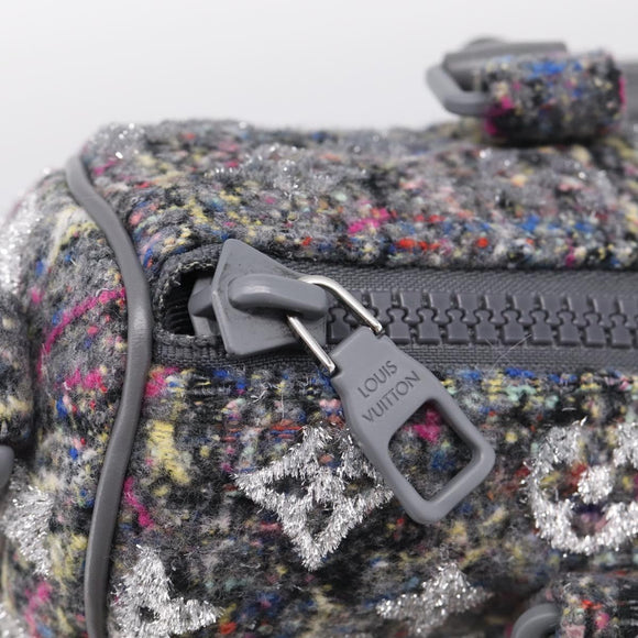 LOUIS VUITTON Monogram Felt Keepall XS Hand Bag Gray M80821 LV Auth 212758SM