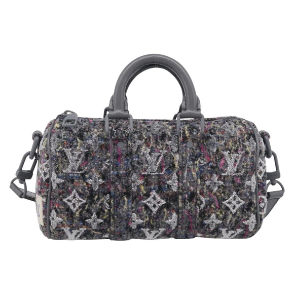 LOUIS VUITTON Monogram Felt Keepall XS Hand Bag Gray M80821 LV Auth 212758SM