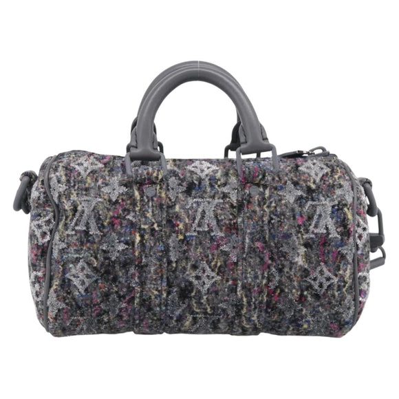 LOUIS VUITTON Monogram Felt Keepall XS Hand Bag Gray M80821 LV Auth 212758SM