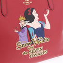Coach x Disney Snow White Tote Bag Leather Red Gold Auth 212761M-17