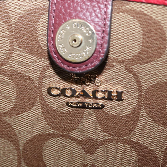 Coach x Disney Snow White Tote Bag Leather Red Gold Auth 212761M