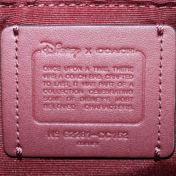Coach x Disney Snow White Tote Bag Leather Red Gold Auth 212761M