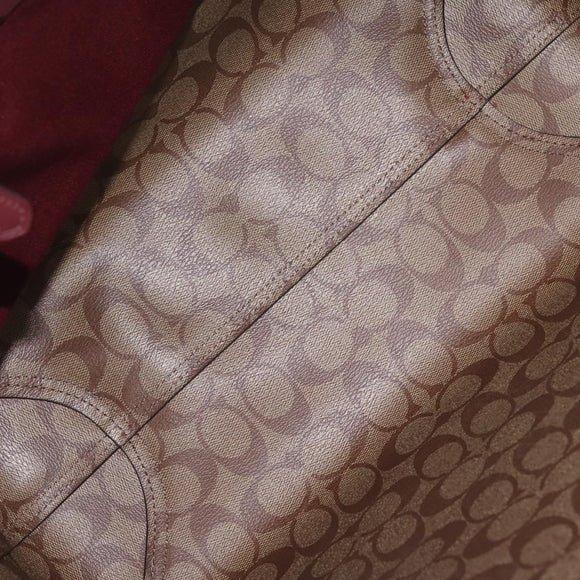 Coach x Disney Snow White Tote Bag Leather Red Gold Auth 212761M