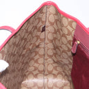 Coach x Disney Snow White Tote Bag Leather Red Gold Auth 212761M-22