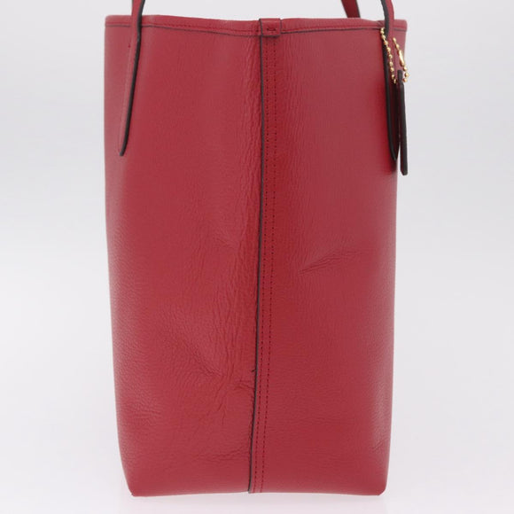 Coach x Disney Snow White Tote Bag Leather Red Gold Auth 212761M