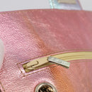 CHANEL Matelasse 2.55 Double Flap Bag Goatskin Metallic Rainbow Auth 212765M-29
