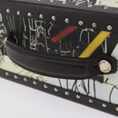 FENDI x Karl Langerfeld Trunk Leather Black Silver Auth 212766SM-7