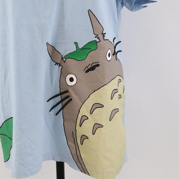LOEWE x Ghibli Totoro Short-Sleeved T-Shirt Cotton Light Blue Auth 212767M