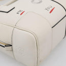 LOEWE Amazona 16 Hand Bag Leather White Gold Auth 212769SM-14