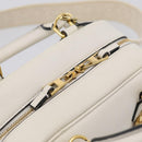 LOEWE Amazona 16 Hand Bag Leather White Gold Auth 212769SM-18