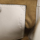 LOEWE Amazona 16 Hand Bag Leather White Gold Auth 212769SM-20