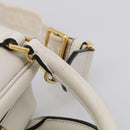 LOEWE Amazona 16 Hand Bag Leather White Gold Auth 212769SM-8