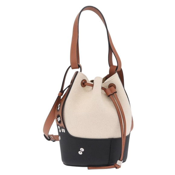 LOEWE x Studio Ghibli Soot Sprite Balloon Bag Small Canvas Beige Auth 212770SM