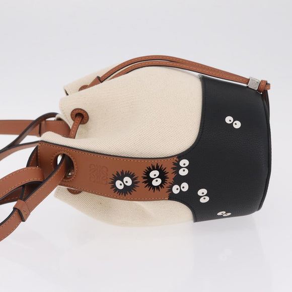 LOEWE x Studio Ghibli Soot Sprite Balloon Bag Small Canvas Beige Auth 212770SM