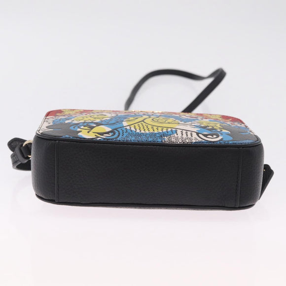 Coach x Disney × Keith Haring Mickey Mouse Bag Leather Black Gold Auth 212771M