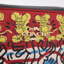 Coach x Disney × Keith Haring Mickey Mouse Bag Leather Black Gold Auth 212771M-18