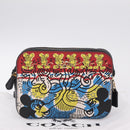 Coach x Disney × Keith Haring Mickey Mouse Bag Leather Black Gold Auth 212771M-27