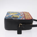 Coach x Disney × Keith Haring Mickey Mouse Bag Leather Black Gold Auth 212771M-4