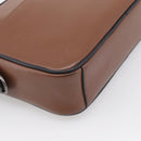 Coach x PAC MAN Shoulder Bag Leather Brown Silver Auth 212772M-13