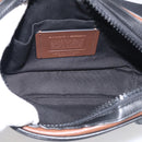 Coach x PAC MAN Shoulder Bag Leather Brown Silver Auth 212772M-18