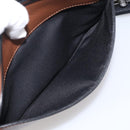Coach x PAC MAN Shoulder Bag Leather Brown Silver Auth 212772M-22