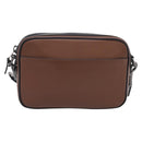 Coach x PAC MAN Shoulder Bag Leather Brown Silver Auth 212772M-3