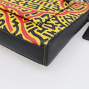 Coach x Disney × Keith Haring Shoulder Bag PVC Leather Yellow Auth 212773M-10