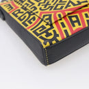 Coach x Disney × Keith Haring Shoulder Bag PVC Leather Yellow Auth 212773M-11