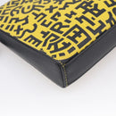 Coach x Disney × Keith Haring Shoulder Bag PVC Leather Yellow Auth 212773M-13