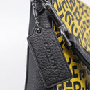 Coach x Disney × Keith Haring Shoulder Bag PVC Leather Yellow Auth 212773M-14