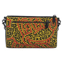 Coach x Disney × Keith Haring Shoulder Bag PVC Leather Yellow Auth 212773M-2