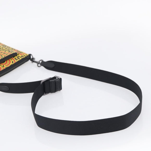 Coach x Disney × Keith Haring Shoulder Bag PVC Leather Yellow Auth 212773M